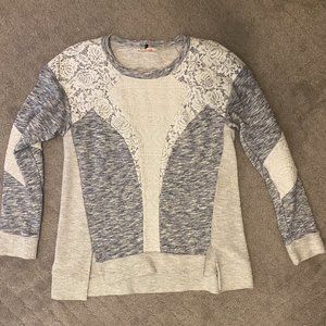 Rebecca Taylor Lace Insert Sweatshirt